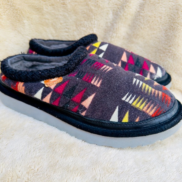 UGG MEN TASMAN WOODMONT MULTI COLORED SHEARLING WOOL SHOE US 11 EUC - Picture 5 of 8